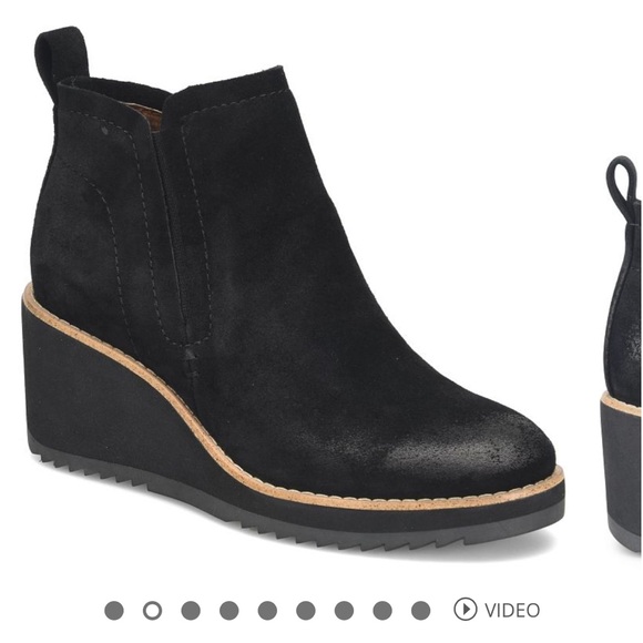 Söfft Emeree Black Wedge Ankle Boots - Picture 1 of 10